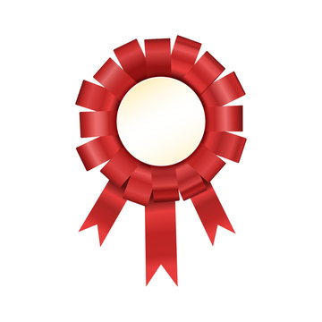 Red ribbon image has a blank space in the middle,the ribbon symbol showing the prize badge.