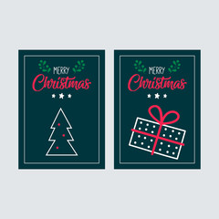 Christmas greeting cards. Winter holiday card design. Vector EPS 10 