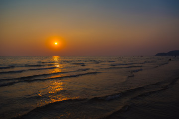 Sky and beach before sunset