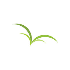 green grass symbol logo vector
