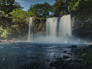 rainbow on bengkawah waterfall, sikasur-pemalang-central java-Indonesia