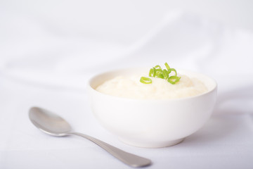 Mashed Potato style homemade food in winter