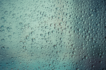 Water droplet on the window glass