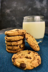 tazón de galletas con leche 