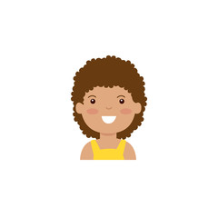 Isolated girl cartoon icon flat design