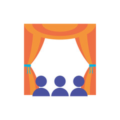 Isolated theatre flat design