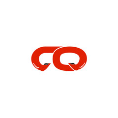 CO Letter Logo Design with Excavator Creative Modern Trendy