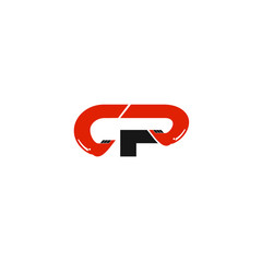 CP Letter Logo Design with Excavator Creative Modern Trendy