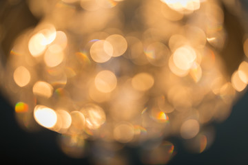 Blur of golden luxury bokeh