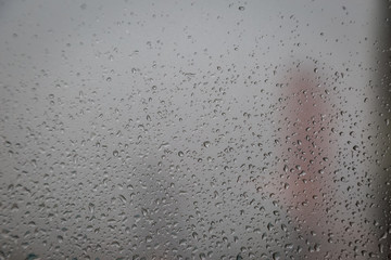 Water droplet on the window glass