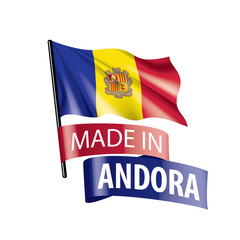 Andora flag, vector illustration on a white background