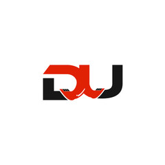 DU Letter Logo Design with Excavator Creative Modern Trendy