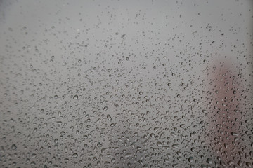Water droplet on the window glass
