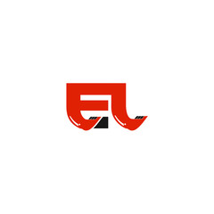 EL Letter Logo Design with Excavator Creative Modern Trendy