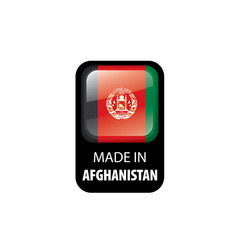 Afghanistan flag, vector illustration on a white background