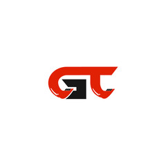 GT Letter Logo Design with Excavator Creative Modern Trendy