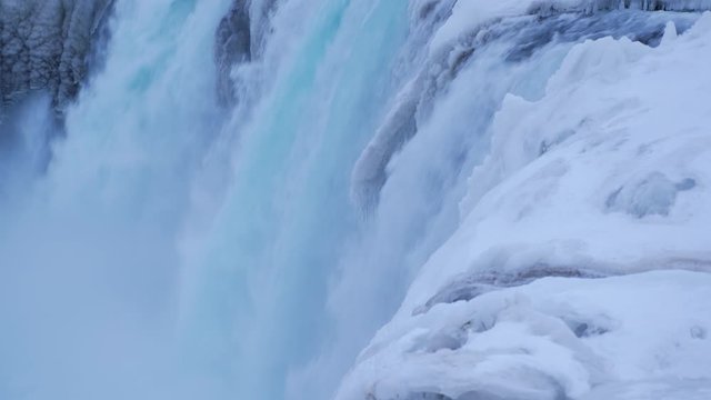 Iceland View Of Beautiful Godafoss Waterfall In Winter 9