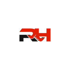 RH Letter Logo Design with Excavator Creative Modern Trendy