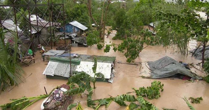 River Floods Slum Houses Hurricane Aftermath - KoppuII