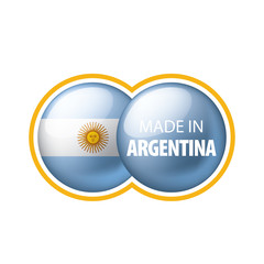 Argentina flag, vector illustration on a white background