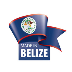 Belize flag, vector illustration on a white background