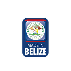 Belize flag, vector illustration on a white background