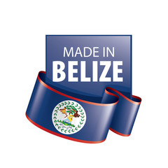 Belize flag, vector illustration on a white background