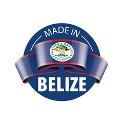 Fototapeta premium Belize flag, vector illustration on a white background