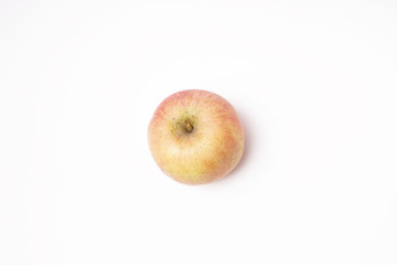 One fresh McIntosh Apples top view - isolated white background - 