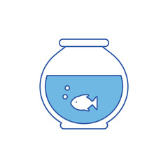 Isolated fishbowl icon fill design