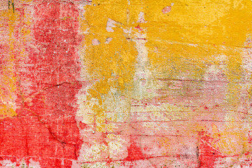 Texture of a concrete wall with cracks and scratches which can be used as a background