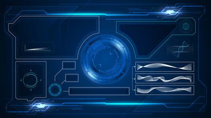 hud ui technology sci fi design concpet background template