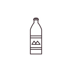 Isolated drink bottle icon line design