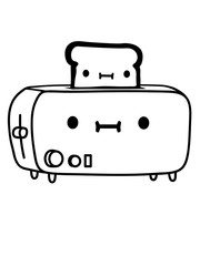 clipart toaster und brot freunde mit gesicht team paar süß niedlich toasten frühstück lecker scheiben cool design backen bäcker comic cartoon gerät küche
