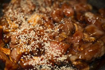 Teriyaki chicken background