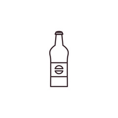 Isolated drink bottle icon line design