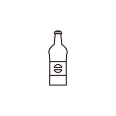 Isolated drink bottle icon line design