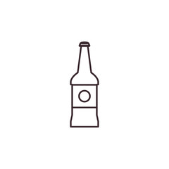Isolated drink bottle icon line design