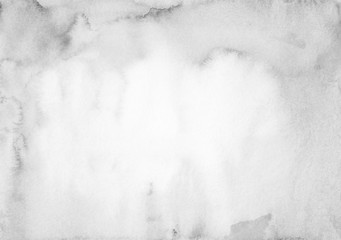 Watercolor light gray background texture. White and grey frame backdrop. Grey stains on paper overlay. © Kseniya