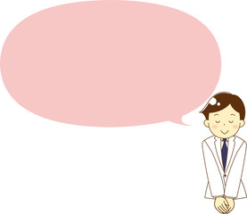 Doctor upper body illustration