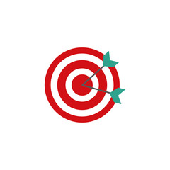 Isolated target icon flat design