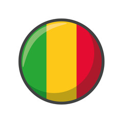 Fototapeta premium Isolated mali flag icon vector design