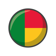 Fototapeta premium Isolated benin flag icon block design