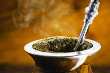 Chimarrão, or mate, is a beverage characterized by South American culture. Typical Brazilian...