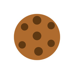 Cookie chocolate vector icon