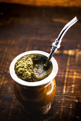 Chimarrão, or mate, is a beverage characterized by South American culture. Typical Brazilian...