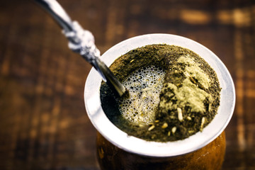 A typical Brazilian drink, o chimarrão, or mate, is a character