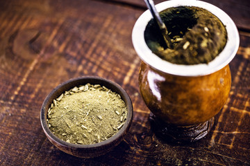 Yerba mate for mate or tereré. Main ingredient of Chimarrão, a typical South American drink.