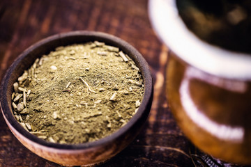 Yerba mate for mate or tereré. Main ingredient of Chimarrão, a typical South American drink.