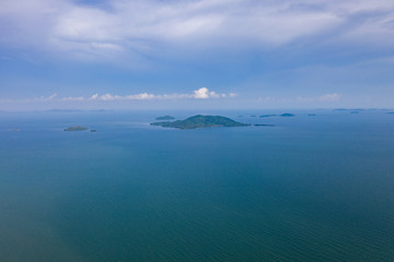 Aerial View to Koh Tonsay the so-called Rabbit Island in Cambodia